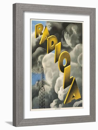 Radiola, Clouds and Tower-null-Framed Art Print