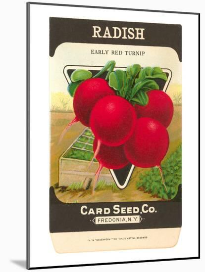 Radish Seed Packet-null-Mounted Art Print