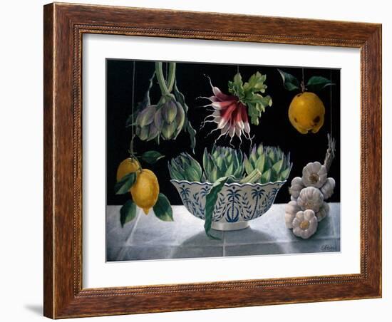 Radishes, Artichokes and Garlic-ELEANOR FEIN-Framed Giclee Print