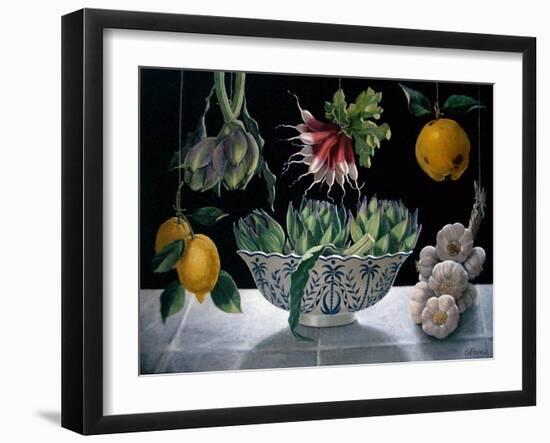 Radishes, Artichokes and Garlic-ELEANOR FEIN-Framed Giclee Print