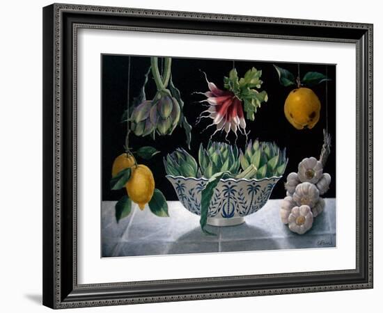 Radishes, Artichokes and Garlic-ELEANOR FEIN-Framed Giclee Print