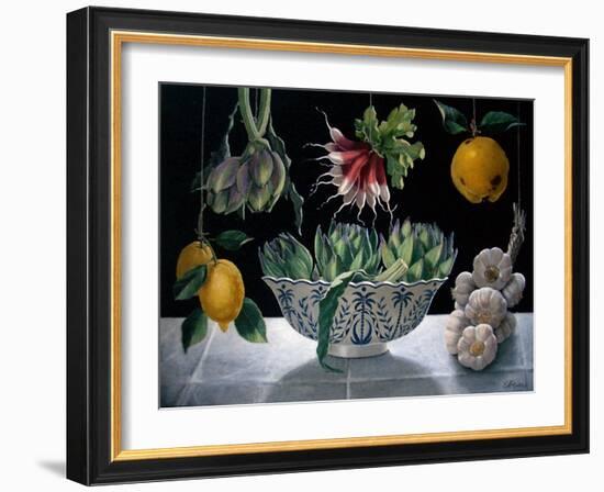 Radishes, Artichokes and Garlic-ELEANOR FEIN-Framed Giclee Print