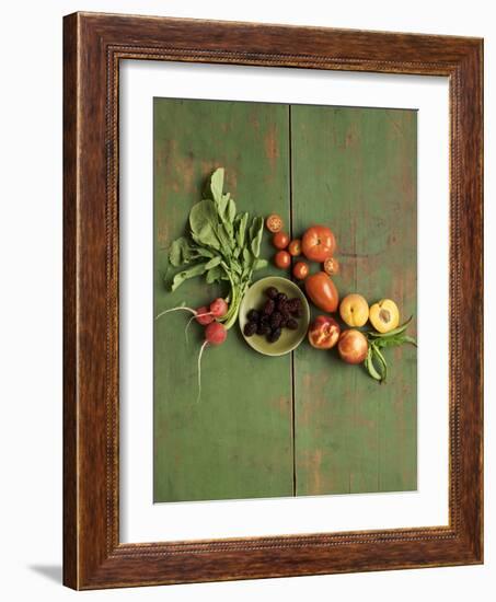 Radishes, Blackberries, Tomatoes and Nectarines-Louise Lister-Framed Photographic Print