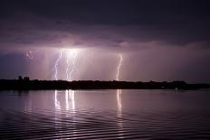 Thunderstorm, Lake Tisza, Hortobagy National Park, Hungary, July 2009-Radisics-Photographic Print