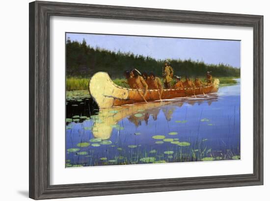 Radisson and Groseilliers-Frederic Sackrider Remington-Framed Giclee Print