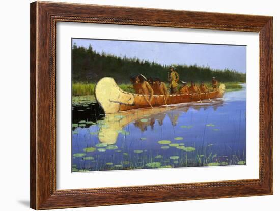 Radisson and Groseilliers-Frederic Sackrider Remington-Framed Giclee Print