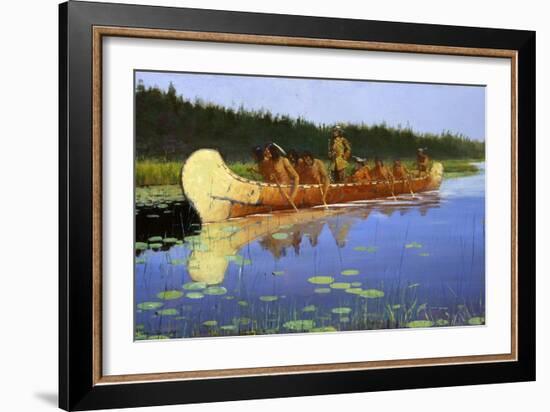 Radisson and Groseilliers-Frederic Sackrider Remington-Framed Giclee Print