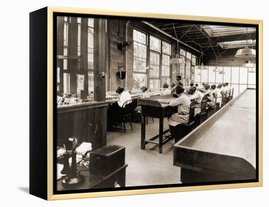Radium Girls Work in a Factory of the United States Radium Corporation. C.1922-null-Framed Premier Image Canvas