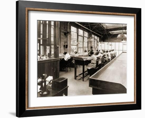 Radium Girls Work in a Factory of the United States Radium Corporation. C.1922-null-Framed Photographic Print