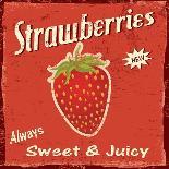 Strawberry Vintage Poster-radubalint-Art Print