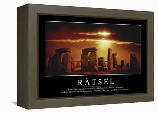 Rätsel: Motivationsposter Mit Inspirierendem Zitat-null-Framed Premier Image Canvas