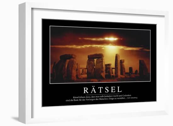 Rätsel: Motivationsposter Mit Inspirierendem Zitat-null-Framed Photographic Print