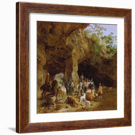 Raeuberbande in Den Abruzzen (Gefangennahme Italienischer Briganten), 1830/32-Heinrich Burkel-Framed Giclee Print