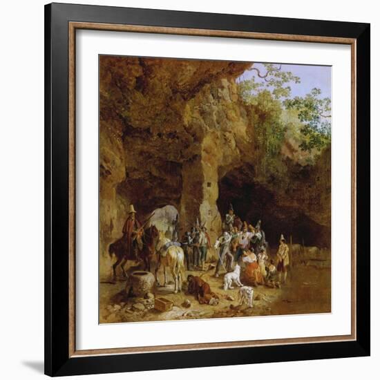 Raeuberbande in Den Abruzzen (Gefangennahme Italienischer Briganten), 1830/32-Heinrich Burkel-Framed Giclee Print