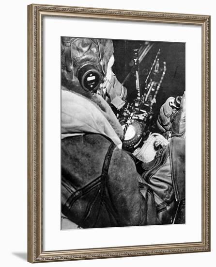 RAF Bomb-Aimer at His Position; Second World War, 1943-null-Framed Photographic Print