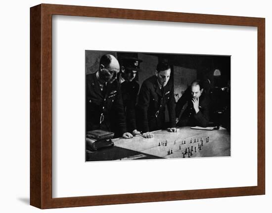 RAF Bomber Command operations room during a raid, 1941-Unknown-Framed Photographic Print