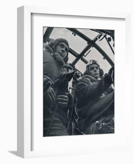 RAF bomber pilot and second pilot, 1941-Unknown-Framed Photographic Print