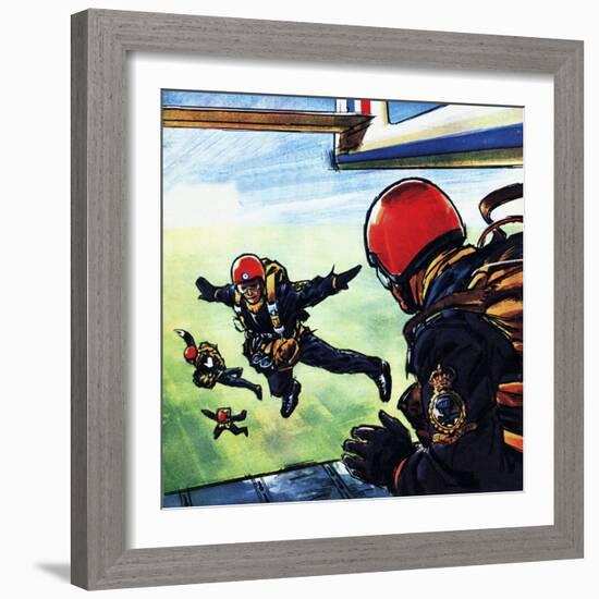 RAF Sky-Divers-Wilf Hardy-Framed Giclee Print