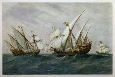 Caravels of Christopher Columbus, 1451-1506 Italian (Genoese) Explorer-Rafael Monleon Y Torres-Framed Giclee Print