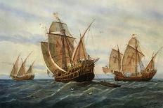 Combat Between the Spanish Ship 'Catalan' and the British Ship 'Mary' in 1819, 1888-Rafael Monleon Y Torres-Giclee Print