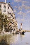 The Grand Canal with the Rialto Bridge, Venice-Rafael Senet-Framed Premier Image Canvas