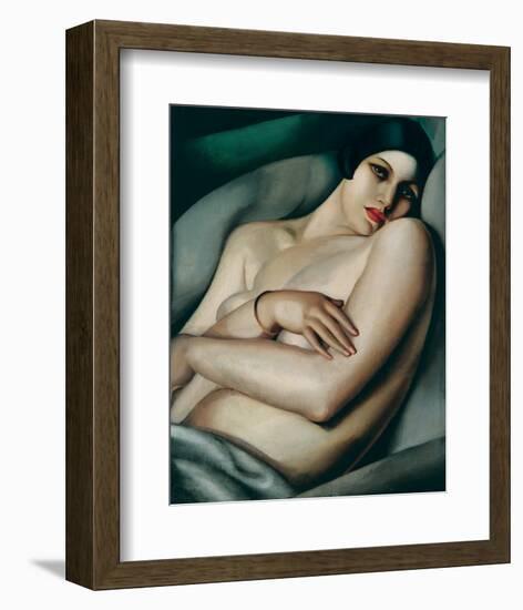 Rafaela sur Fond Vert (Le Reve)-Tamara de Lempicka-Framed Premium Giclee Print