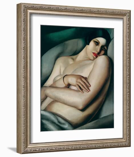 Rafaela sur Fond Vert (Le Reve)-Tamara de Lempicka-Framed Premium Giclee Print