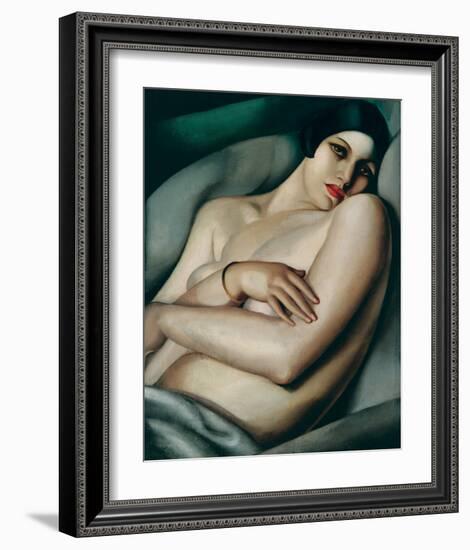 Rafaela sur Fond Vert (Le Reve)-Tamara de Lempicka-Framed Premium Giclee Print