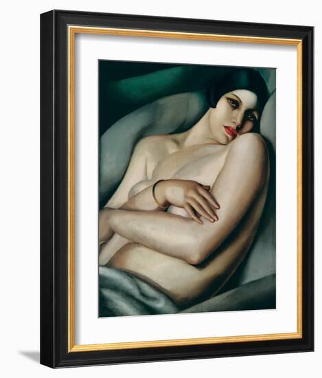 Rafaela sur Fond Vert (Le Reve)-Tamara de Lempicka-Framed Premium Giclee Print