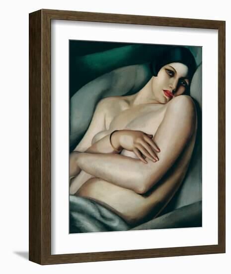 Rafaela sur Fond Vert (Le Reve)-Tamara de Lempicka-Framed Premium Giclee Print