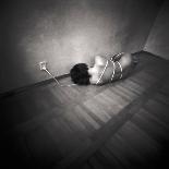A Naked Woman Tied with Electric Flex Lying on the Floor of a Room-Rafal Bednarz-Photographic Print