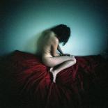 Pinhole Camera Shot of Standing Topless Woman in Hoop Skirt-Rafal Bednarz-Photographic Print