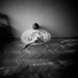 Pinhole Camera Shot of Standing Topless Woman in Hoop Skirt-Rafal Bednarz-Framed Photographic Print