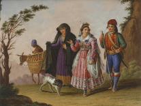 Scenes with Figures in Traditional Costumes-Raffaele Giovine-Giclee Print