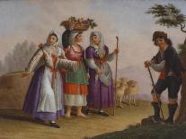 Scenes with Figures in Traditional Costumes-Raffaele Giovine-Giclee Print