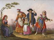 Scenes with Figures in Traditional Costumes-Raffaele Giovine-Giclee Print
