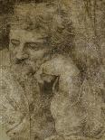 Jeune homme drapé, à demi agenouillé, vu de dos, présentant une coupe-Raffaello Sanzio-Giclee Print