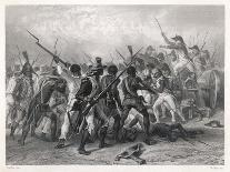Haiti: French and Patriots in Hand-To-Hand Combat-Raffet-Framed Photographic Print