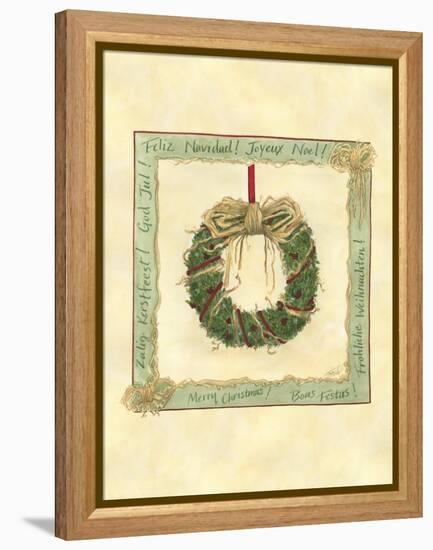 Raffia Wreath I-Tara Friel-Framed Stretched Canvas