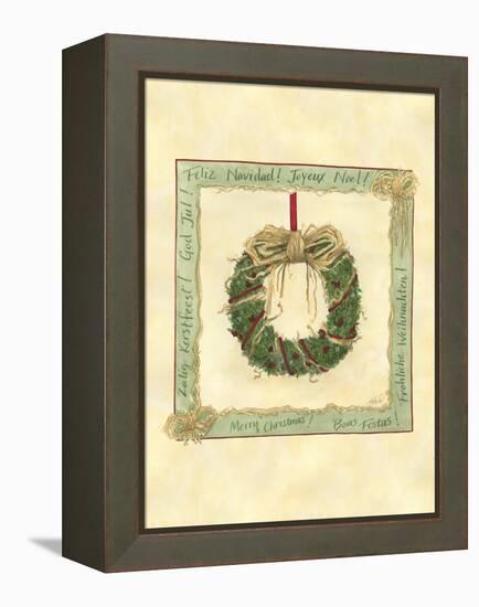 Raffia Wreath I-Tara Friel-Framed Stretched Canvas