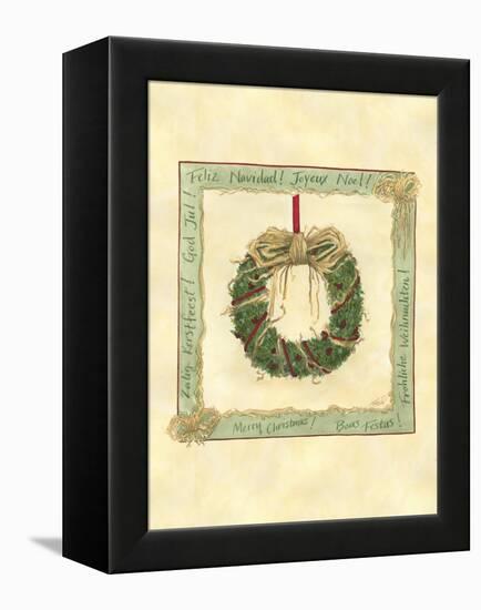 Raffia Wreath I-Tara Friel-Framed Stretched Canvas