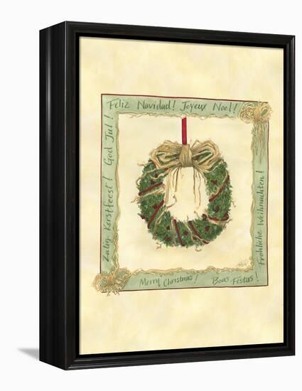 Raffia Wreath I-Tara Friel-Framed Stretched Canvas