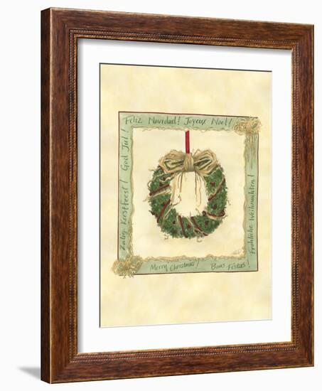 Raffia Wreath I-Tara Friel-Framed Art Print