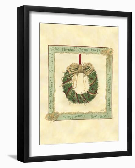 Raffia Wreath I-Tara Friel-Framed Art Print