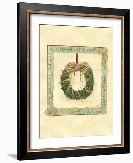 Raffia Wreath I-Tara Friel-Framed Art Print