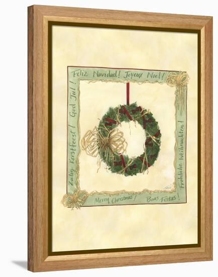 Raffia Wreath II-Tara Friel-Framed Stretched Canvas