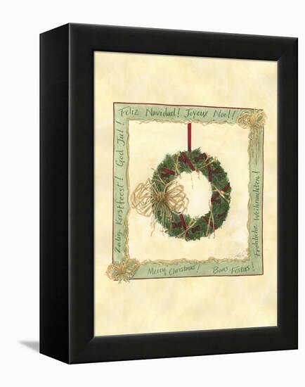 Raffia Wreath II-Tara Friel-Framed Stretched Canvas