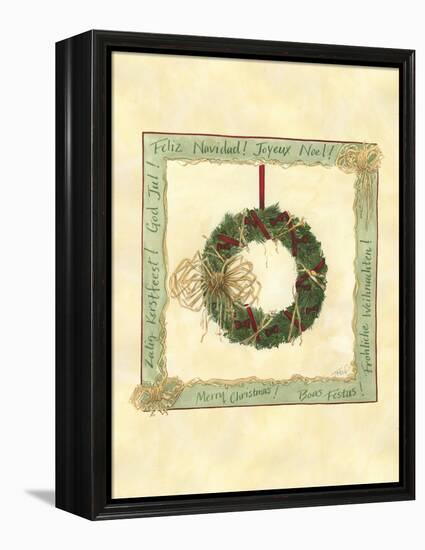 Raffia Wreath II-Tara Friel-Framed Stretched Canvas