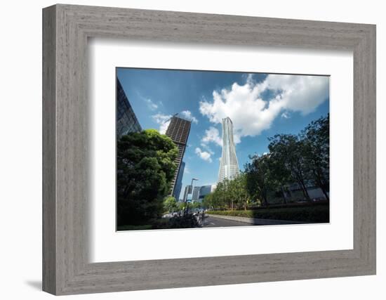 Raffles City is one of Hangzhou's newest and tallest skyscrapers, Hangzhou, China, Asia-Andreas Brandl-Framed Photographic Print