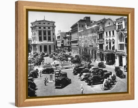 Raffles Square in Singapore-Carl Mydans-Framed Premier Image Canvas